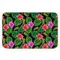 Monstera Hibiscus Hawaii Pattern Print Indoor Door Mat