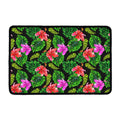 Monstera Hibiscus Hawaii Pattern Print Kitchen Mat