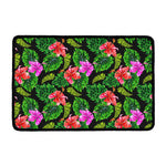 Monstera Hibiscus Hawaii Pattern Print Kitchen Mat