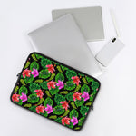 Monstera Hibiscus Hawaii Pattern Print Laptop Sleeve