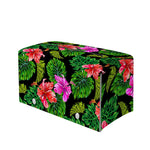 Monstera Hibiscus Hawaii Pattern Print Leather Tissue Box Cover