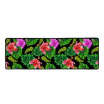Monstera Hibiscus Hawaii Pattern Print Long Kitchen Mat