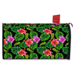 Monstera Hibiscus Hawaii Pattern Print Mailbox Cover