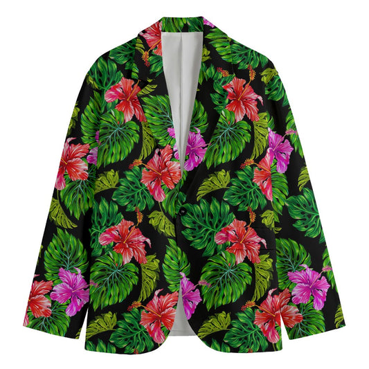 Monstera Hibiscus Hawaii Pattern Print Men's Blazer