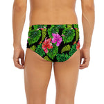 Monstera Hibiscus Hawaii Pattern Print Men's Briefs