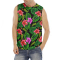 Monstera Hibiscus Hawaii Pattern Print Men's Fitness Tank Top