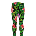 Monstera Hibiscus Hawaii Pattern Print Men's leggings