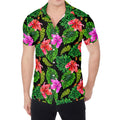 Monstera Hibiscus Hawaii Pattern Print Men's Shirt