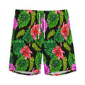 Monstera Hibiscus Hawaii Pattern Print Men's Athletic Shorts