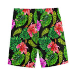 Monstera Hibiscus Hawaii Pattern Print Men's Sports Shorts