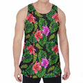 Monstera Hibiscus Hawaii Pattern Print Men's Velvet Tank Top