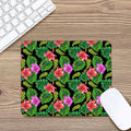 Monstera Hibiscus Hawaii Pattern Print Mouse Pad
