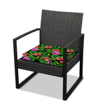 Monstera Hibiscus Hawaii Pattern Print Outdoor Seat Cushion Cover
