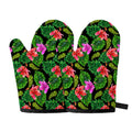 Monstera Hibiscus Hawaii Pattern Print Oven Mitts