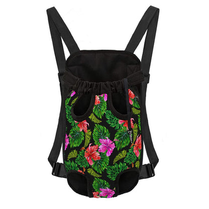 Monstera Hibiscus Hawaii Pattern Print Pet Carrier Backpack