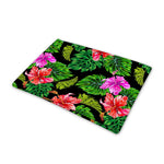 Monstera Hibiscus Hawaii Pattern Print Pet Cooling Mat Cover