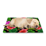 Monstera Hibiscus Hawaii Pattern Print Pet Cooling Mat Cover