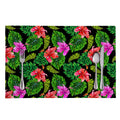 Monstera Hibiscus Hawaii Pattern Print Placemat