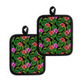Monstera Hibiscus Hawaii Pattern Print Pot Holders