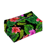 Monstera Hibiscus Hawaii Pattern Print Rectangle Tissue Box Cover