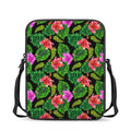 Monstera Hibiscus Hawaii Pattern Print Rectangular Crossbody Bag
