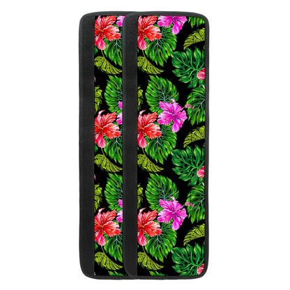Monstera Hibiscus Hawaii Pattern Print Refrigerator Handle Covers