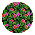Monstera Hibiscus Hawaii Pattern Print Round Blanket
