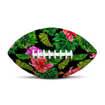 Monstera Hibiscus Hawaii Pattern Print Rugby Ball