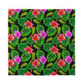 Monstera Hibiscus Hawaii Pattern Print Silk Bandana