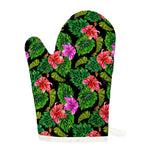 Monstera Hibiscus Hawaii Pattern Print Single Oven Mitt