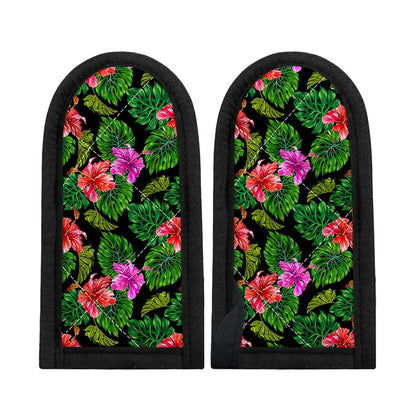 Monstera Hibiscus Hawaii Pattern Print Skillet Handle Cover