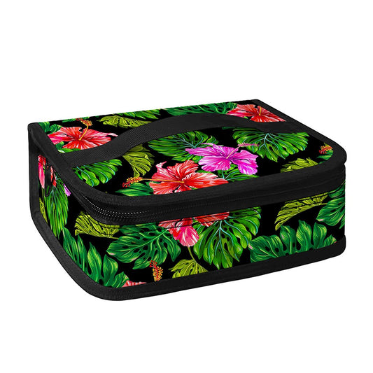 Monstera Hibiscus Hawaii Pattern Print Small Lunch Bag