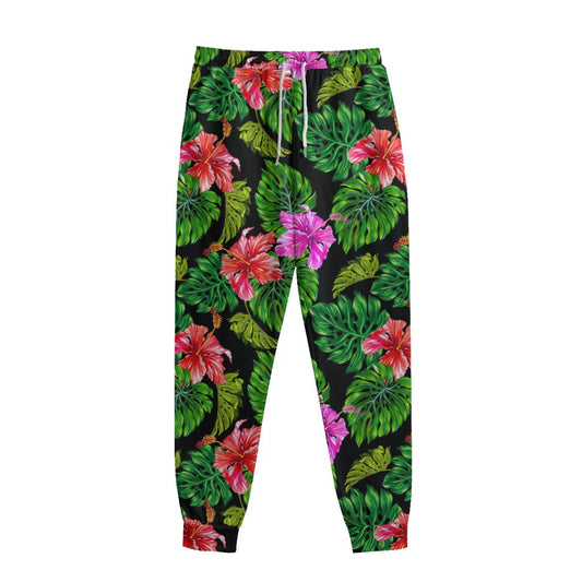 Monstera Hibiscus Hawaii Pattern Print Sweatpants