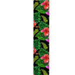 Monstera Hibiscus Hawaii Pattern Print Table Runner