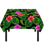 Monstera Hibiscus Hawaii Pattern Print Tablecloth