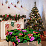 Monstera Hibiscus Hawaii Pattern Print Tablecloth