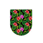 Monstera Hibiscus Hawaii Pattern Print Toilet Lid Cover