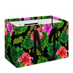 Monstera Hibiscus Hawaii Pattern Print Utility Tote Bag