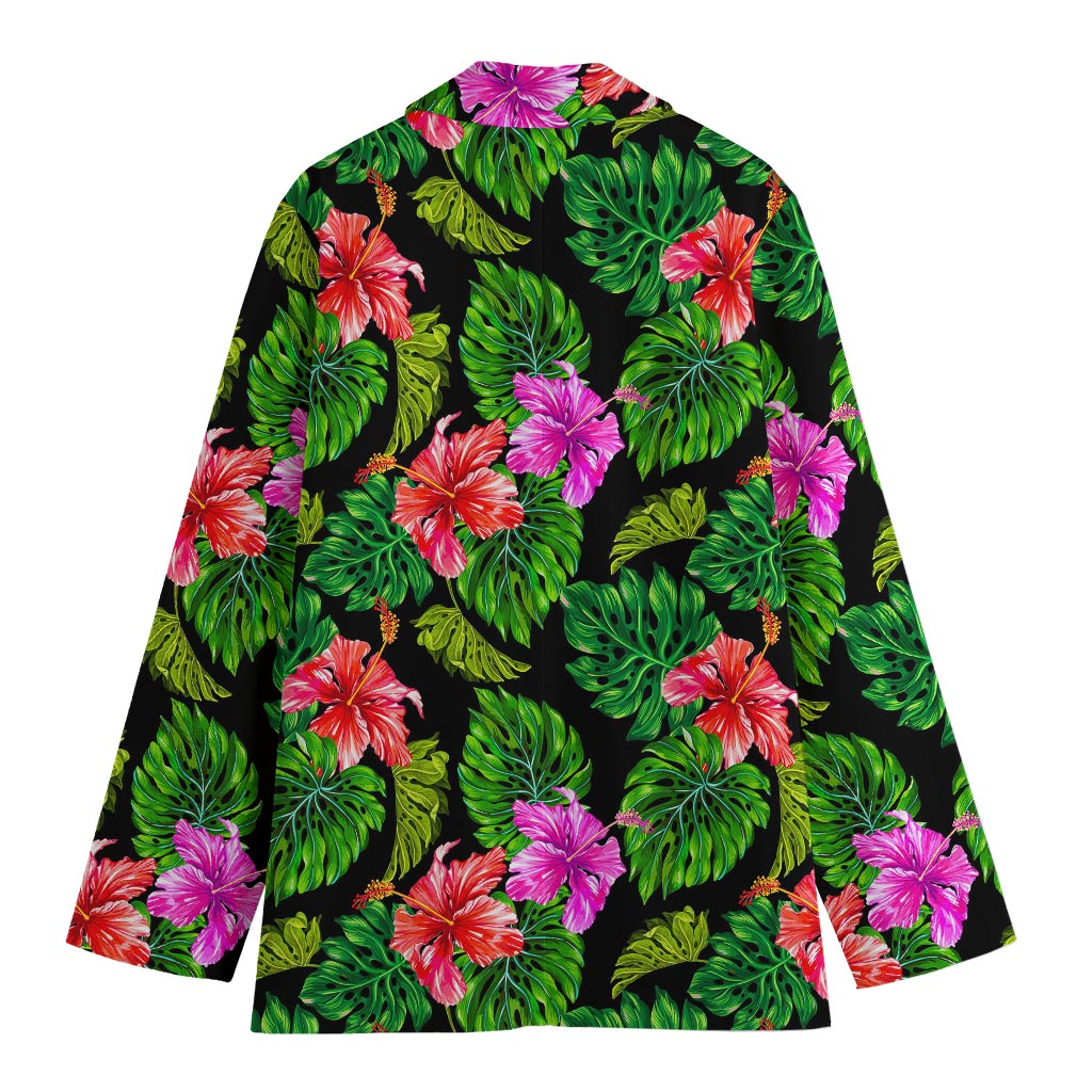 Monstera Hibiscus Hawaii Pattern Print Women's Blazer