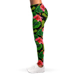 Monstera Hibiscus Hawaii Pattern Print Women's Leggings