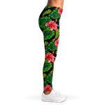 Monstera Hibiscus Hawaii Pattern Print Women's Leggings
