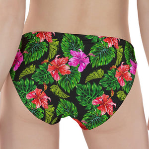 Monstera Hibiscus Hawaii Pattern Print Women's Panties