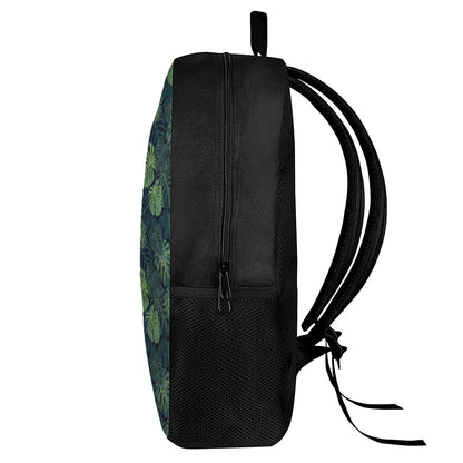 Monstera Palm Leaves Pattern Print 17 Inch Backpack