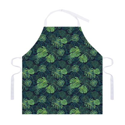 Monstera Palm Leaves Pattern Print Adjustable Apron