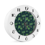 Monstera Palm Leaves Pattern Print Alarm Clock