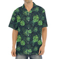 Monstera Palm Leaves Pattern Print Aloha Shirt