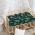 Monstera Palm Leaves Pattern Print Baby Crib Sheet