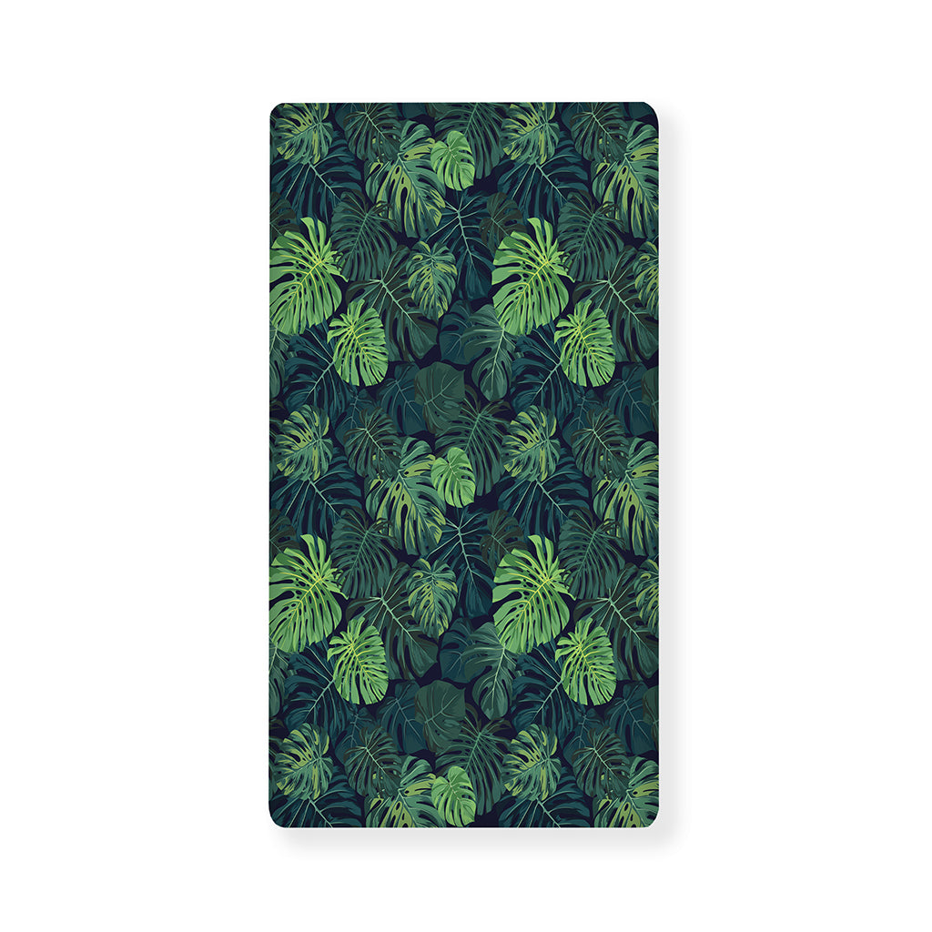 Monstera Palm Leaves Pattern Print Baby Crib Sheet