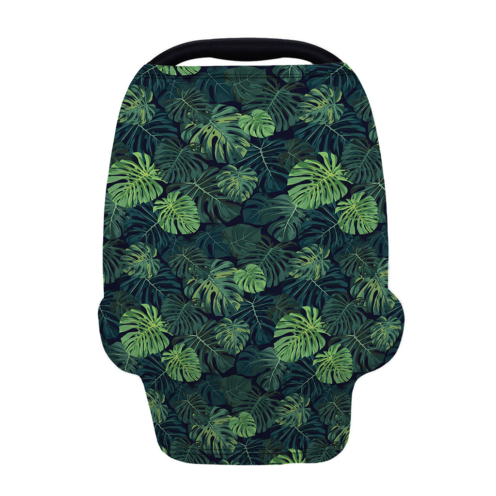 Monstera Palm Leaves Pattern Print Baby Seat Cover