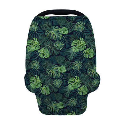 Monstera Palm Leaves Pattern Print Baby Seat Cover